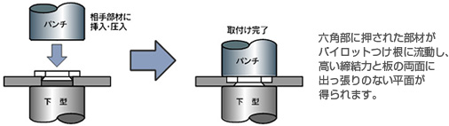 セルフクリンチングフラッシュナット
                        